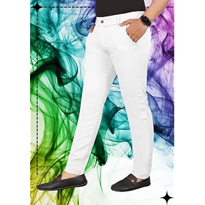 Mens Slim Fit Casual Chinos Pants Stretch