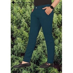 Mens Slim Fit Casual Chinos Pants Stretch