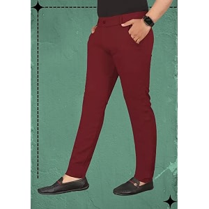 Mens Slim Fit Casual Chinos Pants Stretch