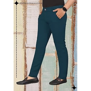 Mens Slim Fit Casual Chinos Pants Stretch