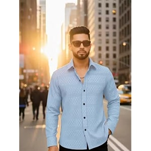 mens slim fit formal shirt  premium cotton long sleeve shirt for office business amp party