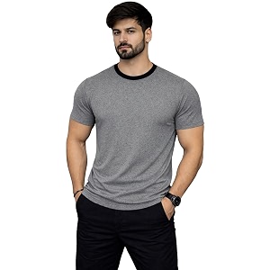 Mens Solid Gym T-Shirt Slim Fit