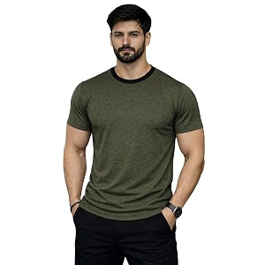 Mens Solid Gym T-Shirt Slim Fit