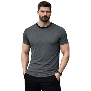 Mens Solid Gym T-Shirt Slim Fit