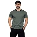 Mens Solid Gym T-Shirt Slim Fit