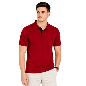 Mens Solid Polo T-Shirt Short Sleeve