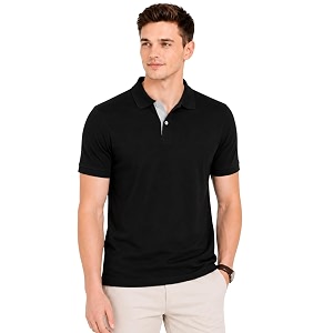 Mens Solid Polo T-Shirt Short Sleeve