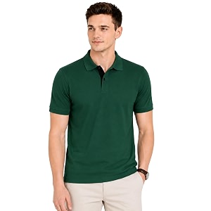 Mens Solid Polo T-Shirt Short Sleeve