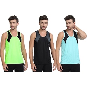 mens sports vest - lightweight amp breathable polyester vest for gym running and casual