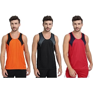 mens sports vest - lightweight amp breathable polyester vest for gym running and casual