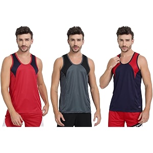 mens sports vest - lightweight amp breathable polyester vest for gym running and casual