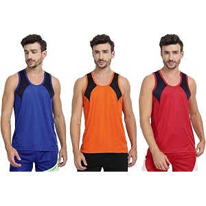 mens sports vest - lightweight amp breathable polyester vest for gym running and casual