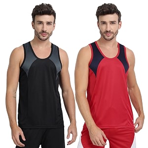 mens sports vest - lightweight amp breathable polyester vest for gym running and casual