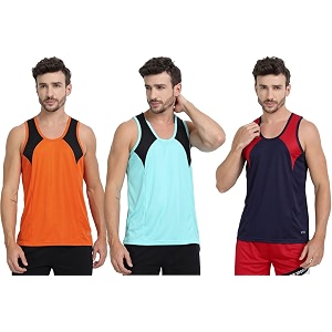 mens sports vest - lightweight amp breathable polyester vest for gym running and casual