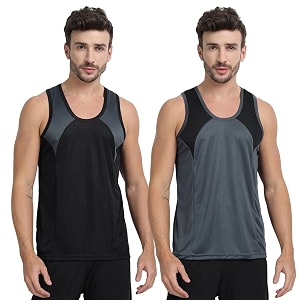 mens sports vest - lightweight amp breathable polyester vest for gym running and casual
