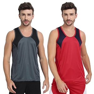 mens sports vest - lightweight amp breathable polyester vest for gym running and casual