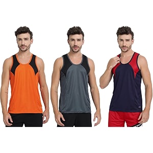mens sports vest - lightweight amp breathable polyester vest for gym running and casual