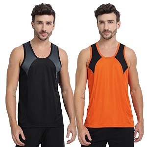 mens sports vest - lightweight amp breathable polyester vest for gym running and casual