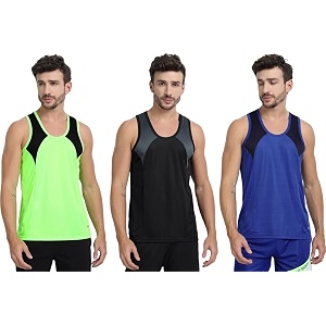 mens sports vest - lightweight amp breathable polyester vest for gym running and casual
