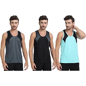mens sports vest - lightweight amp breathable polyester vest for gym running and casual