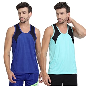 mens sports vest - lightweight amp breathable polyester vest for gym running and casual