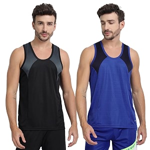 mens sports vest - lightweight amp breathable polyester vest for gym running and casual