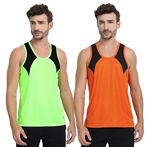 mens sports vest - lightweight amp breathable polyester vest for gym running and casual