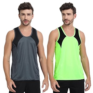 mens sports vest - lightweight amp breathable polyester vest for gym running and casual