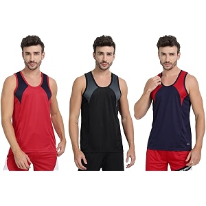 mens sports vest - lightweight amp breathable polyester vest for gym running and casual