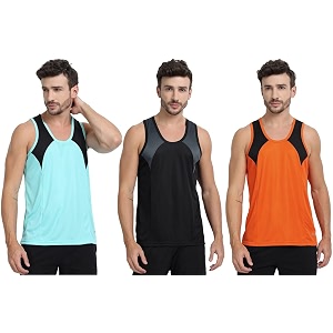 mens sports vest - lightweight amp breathable polyester vest for gym running and casual
