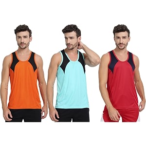 mens sports vest - lightweight amp breathable polyester vest for gym running and casual