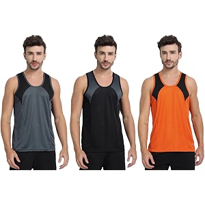 mens sports vest - lightweight amp breathable polyester vest for gym running and casual