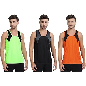 mens sports vest - lightweight amp breathable polyester vest for gym running and casual