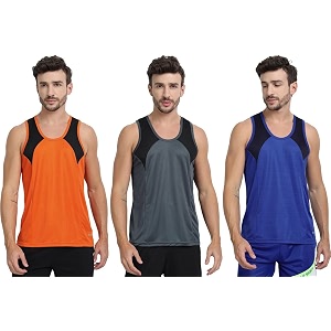 mens sports vest - lightweight amp breathable polyester vest for gym running and casual