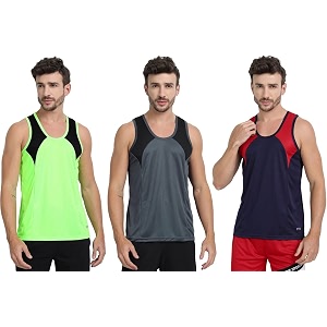 mens sports vest - lightweight amp breathable polyester vest for gym running and casual