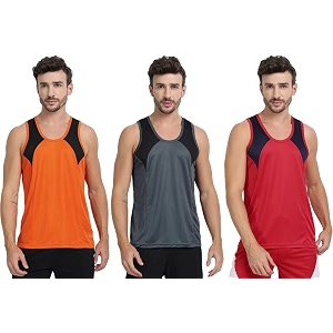 mens sports vest - lightweight amp breathable polyester vest for gym running and casual