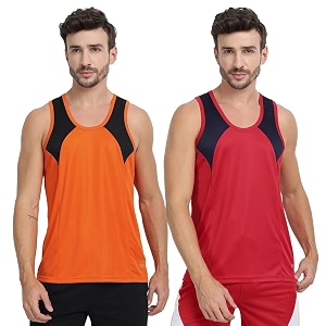 mens sports vest - lightweight amp breathable polyester vest for gym running and casual