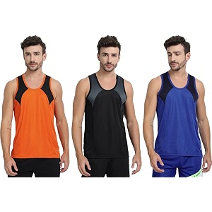 mens sports vest - lightweight amp breathable polyester vest for gym running and casual
