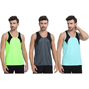 mens sports vest - lightweight amp breathable polyester vest for gym running and casual