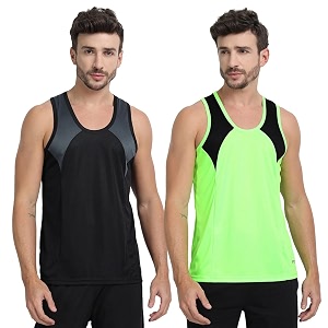 mens sports vest - lightweight amp breathable polyester vest for gym running and casual
