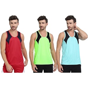 mens sports vest - lightweight amp breathable polyester vest for gym running and casual