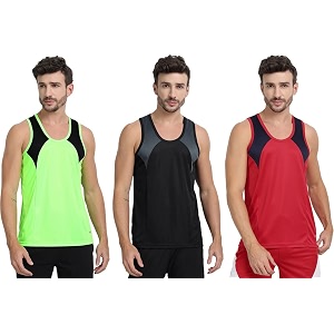 mens sports vest - lightweight amp breathable polyester vest for gym running and casual