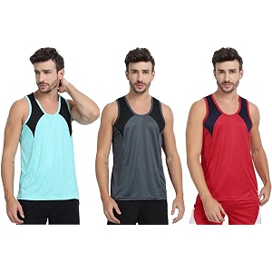 mens sports vest - lightweight amp breathable polyester vest for gym running and casual