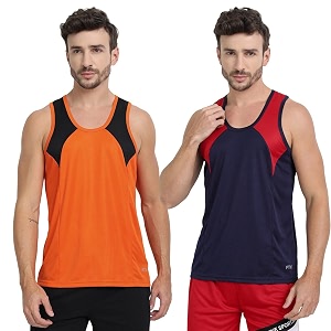 mens sports vest - lightweight amp breathable polyester vest for gym running and casual