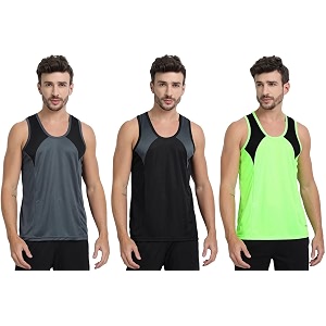 mens sports vest - lightweight amp breathable polyester vest for gym running and casual