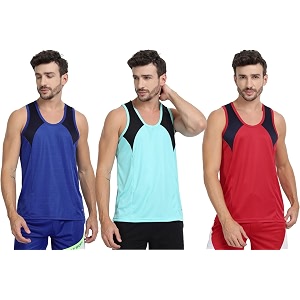 mens sports vest - lightweight amp breathable polyester vest for gym running and casual