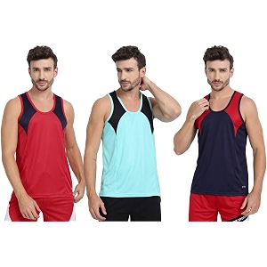 mens sports vest - lightweight amp breathable polyester vest for gym running and casual