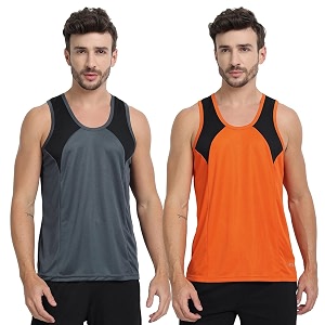 mens sports vest - lightweight amp breathable polyester vest for gym running and casual