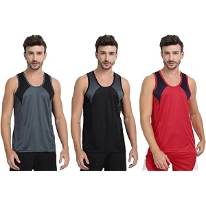mens sports vest - lightweight amp breathable polyester vest for gym running and casual