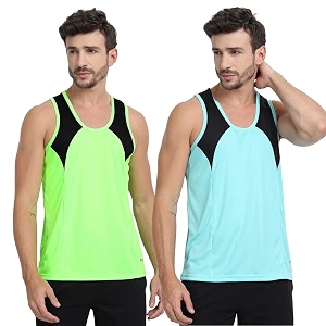 mens sports vest - lightweight amp breathable polyester vest for gym running and casual
